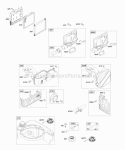 Air Cleaner Exhaust System Fuel Supply Diagram and Parts List for 12J602-0122-B1  Briggs and Stratton Engine